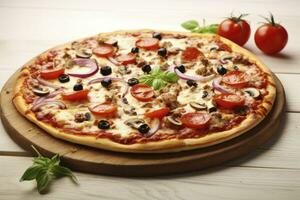 AI generated Best Pizza Ever. AI Generated photo