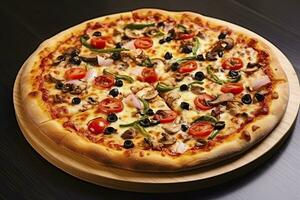 AI generated Best Pizza Ever. AI Generated photo