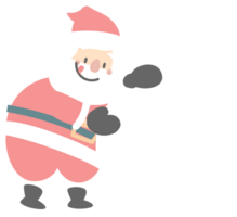 merry christmas and happy new year with cute santa claus making rolling snowballs in the winter season green background, flat vector illustration cartoon character costume design png