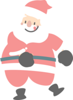 fröhlich Weihnachten und glücklich Neu Jahr mit süß Santa Klaus, eben png transparent Element Karikatur Charakter Design