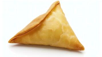 AI generated Tasty samosa isolated on white background.  AI Generated. photo