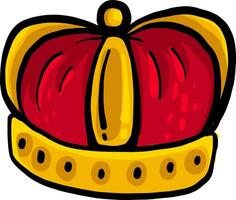 Kings crown, illustration, vector on white background