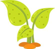 Green plant, illustration, vector on white background