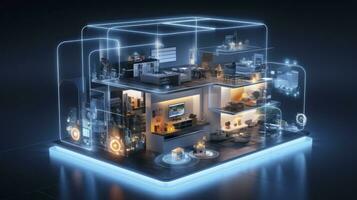 AI generated Connected Living, The IoT Revolution in Smart Homes. AI Generated photo