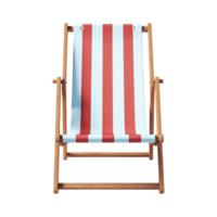 ai generato spiaggia sedia isolato su trasparente sfondo png