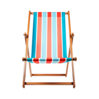 AI generated Beach chair isolated on transparent background png