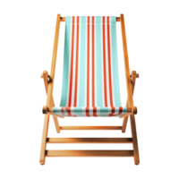 AI generated Beach chair isolated on transparent background png