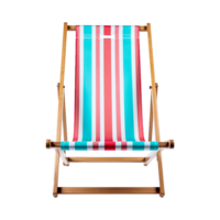 AI generated Beach chair isolated on transparent background png