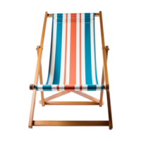 ai generato spiaggia sedia isolato su trasparente sfondo png