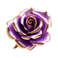 ai generato viola rosa fiore 3d rendere isolato su trasparente sfondo png