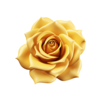 ai generato giallo rosa fiore 3d rendere isolato su trasparente sfondo png