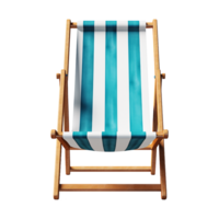 ai généré plage chaise isolé sur transparent Contexte png