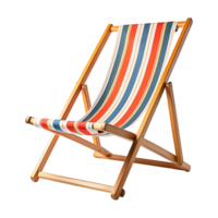 AI generated Beach chair isolated on transparent background png