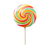 AI generated Lollipop different colors set isolated on transparent background png