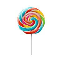 AI generated Lollipop different colors set isolated on transparent background png