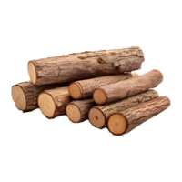 AI generated Wooden log display isolated on transparent background wood product stand png generative ai