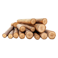 AI generated Wooden log display isolated on transparent background wood product stand png generative ai