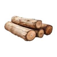 AI generated Wooden log display isolated on transparent background wood product stand png generative ai