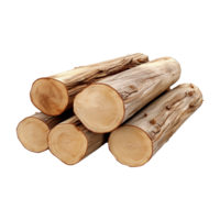 AI generated Wooden log display isolated on transparent background wood product stand png generative ai