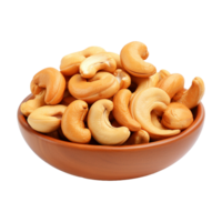 AI generated Cashew nuts isolated on transparent background png