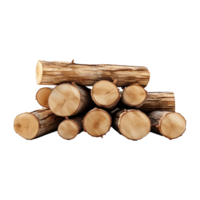 AI generated Wooden log display isolated on transparent background wood product stand png generative ai