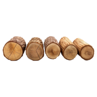 AI generated Wooden log display isolated on transparent background wood product stand png generative ai