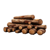 AI generated Wooden log display isolated on transparent background wood product stand png generative ai