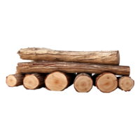 AI generated Wooden log display isolated on transparent background wood product stand png generative ai