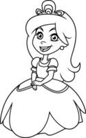 Little Princess Line Art 2 vector