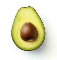 AI generated Avocado on white background. AI Generated photo