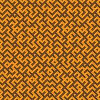 Classic orange and brown seamless geometric diagonal maze pattern vector