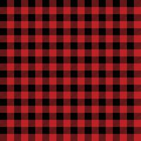 Seamless Repeating Red And Black Buffalo Plaid Pattern vector