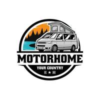Motorhome Caravan RV Campervan Ready Made Logo Vector