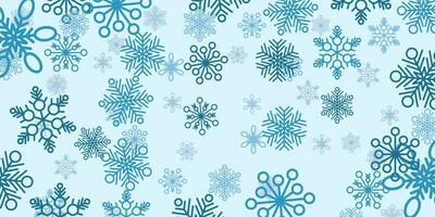 Winter and christmas background vector design with snowflakes