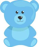 Blue bear, illustration, vector on white background