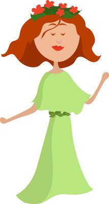 Forest fairy, illustration, vector on white background