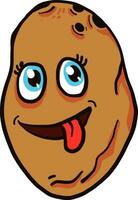 Funny potato, illustration, vector on white background