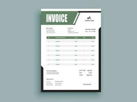 Business invoice form template. Invoicing quotes, money bills or pricelist and payment agreement design templates. Tax form, or payment receipt. vector