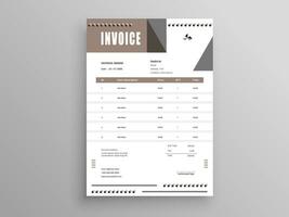 Business invoice form template. Invoicing quotes, money bills or pricelist and payment agreement design templates. Tax form, or payment receipt. vector