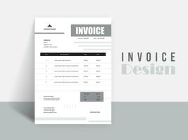 Business invoice form template. Invoicing quotes, money bills or pricelist and payment agreement design templates. Tax form, or payment receipt. vector