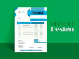 Business invoice form template. Invoicing quotes, money bills or pricelist and payment agreement design templates. Tax form, or payment receipt. vector