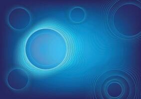 Abstract blue glowing geometric lines circle on blue background. Modern shiny blue circle lines pattern. vector
