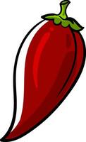 Red chilli peper, illustration, vector on white background