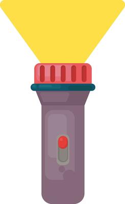 Flashlight, illustration, vector on white background
