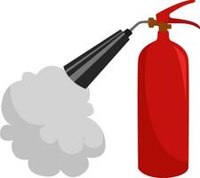 Fire extinguisher, illustration, vector on white background