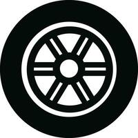 tire icon in flat trendy style. isolated on design for Car, motorbike vehicle or automobile tire alloy wheel with rim sign symbol vector for apps and websites