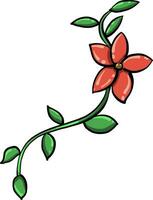 Pretty flower, illustration, vector on white background