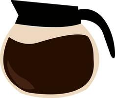 Coffee pot, illustration, vector on white background.