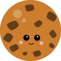 Cute cookie, ilustración, vector sobre fondo blanco.