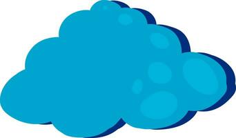 Flat cloud, illustration, vector on white background.